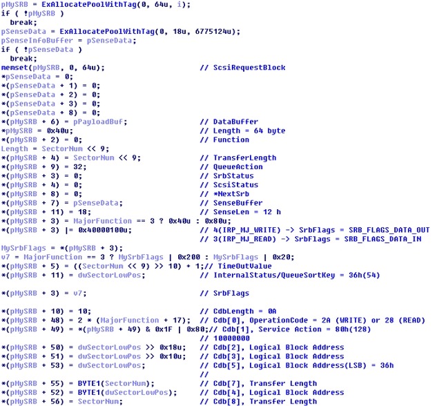 ... 할 부분은 irp stack 에 들어가는 majorfunction 이 3 irp